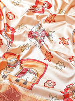 Thumbnail for Peach Art Silk Printed Kalamkari Saree with Unstitched Blouse - Hiral Fashion - Distacart