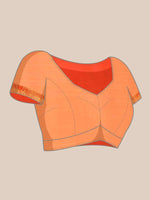 Thumbnail for Peach Art Silk Printed Kalamkari Saree with Unstitched Blouse - Hiral Fashion - Distacart