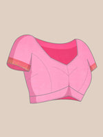 Thumbnail for Blue Art Silk Printed Kalamkari Saree with Unstitched Blouse - Hiral Fashion - Distacart