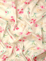 Thumbnail for Beige Pure Silk Digital Print Floral Saree with Unstitched Blouse - Hiral Fashion - Distacart