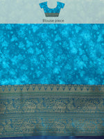 Thumbnail for Light Pink Pure Silk Digital Print Floral Saree with Unstitched Blouse - Hiral Fashion - Distacart