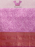 Thumbnail for Turquoise Pure Silk Digital Print Floral Saree with Unstitched Blouse - Hiral Fashion - Distacart