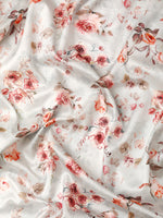 Thumbnail for Gray Pure Silk Digital Print Floral Saree with Unstitched Blouse - Hiral Fashion - Distacart