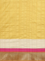 Thumbnail for Mustard Tusser Silk Digital Print Solid Saree with Unstitched Blouse - Hiral Fashion - Distacart