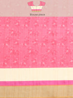 Thumbnail for Mustard Tusser Silk Digital Print Solid Saree with Unstitched Blouse - Hiral Fashion - Distacart