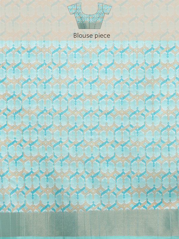 Multicolor Tusser Silk Digital Print Solid Saree with Unstitched Blouse - Hiral Fashion - Distacart