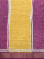 Thumbnail for Yellow Tusser Silk Digital Print Solid Saree with Unstitched Blouse - Hiral Fashion - Distacart