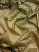 Thumbnail for Multicolor Tusser Silk Digital Print Striped Saree with Unstitched Blouse - Hiral Fashion - Distacart