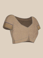 Thumbnail for Multicolor Tusser Silk Digital Print Striped Saree with Unstitched Blouse - Hiral Fashion - Distacart