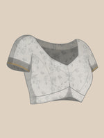 Thumbnail for Beige Cotton Blend Digital Print Floral Saree with Unstitched Blouse - Hiral Fashion - Distacart