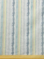 Thumbnail for Mustard Cotton Blend Digital Print Striped Saree with Unstitched Blouse - Hiral Fashion - Distacart