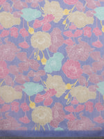 Thumbnail for Multicolor Cotton Blend Digital Print Floral Saree with Unstitched Blouse - Hiral Fashion - Distacart