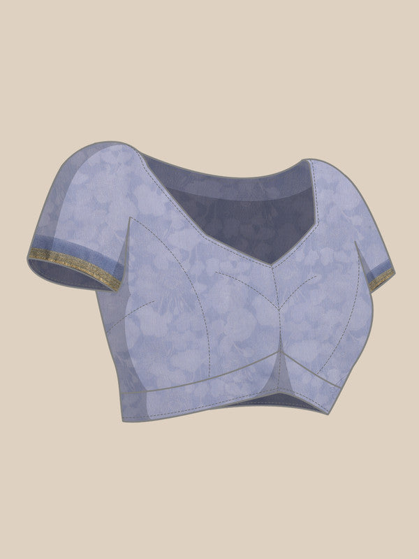 Multicolor Cotton Blend Digital Print Floral Saree with Unstitched Blouse - Hiral Fashion - Distacart