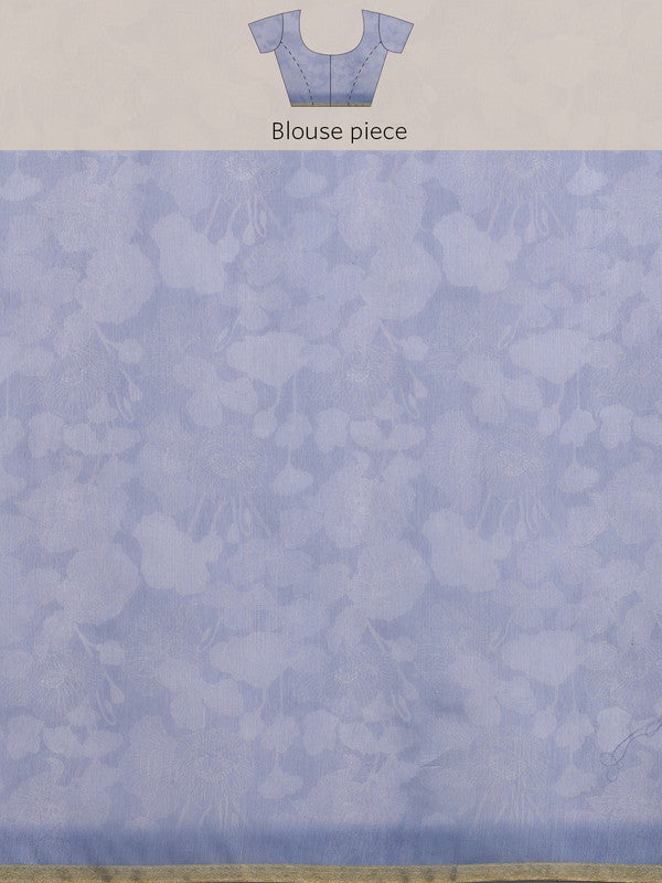 Multicolor Cotton Blend Digital Print Floral Saree with Unstitched Blouse - Hiral Fashion - Distacart