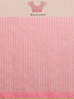 Thumbnail for Red Cotton Blend Digital Print Striped Saree with Unstitched Blouse - Hiral Fashion - Distacart