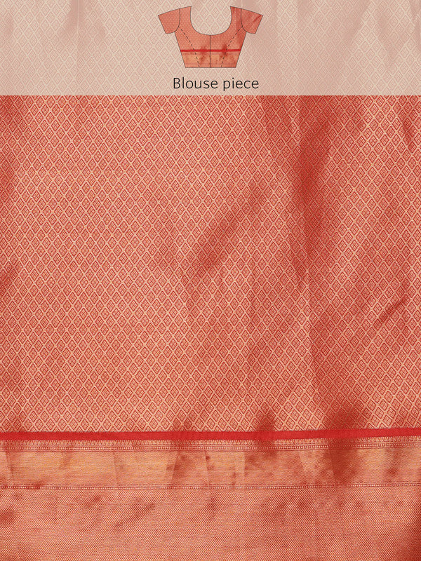 Turquoise Kanjeevaram Silk Digital Print Floral Saree with Unstitched Blouse - Hiral Fashion - Distacart