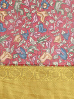 Thumbnail for Maroon Munga Silk Digital Print Floral Saree with Unstitched Blouse - Hiral Fashion - Distacart