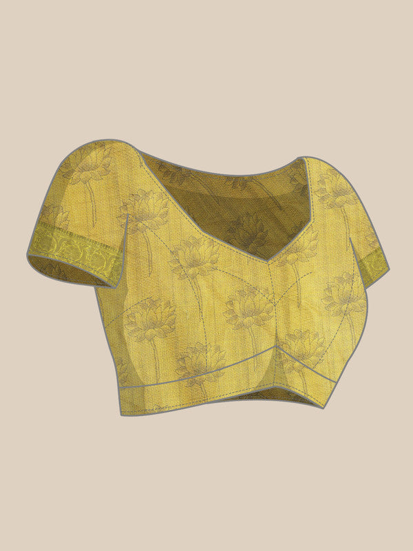 Maroon Munga Silk Digital Print Floral Saree with Unstitched Blouse - Hiral Fashion - Distacart