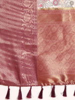 Thumbnail for Beige Munga Silk Digital Print Floral Saree with Unstitched Blouse - Hiral Fashion - Distacart