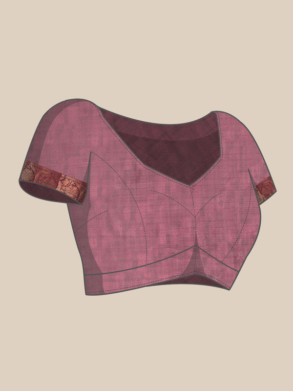 Beige Munga Silk Digital Print Floral Saree with Unstitched Blouse - Hiral Fashion - Distacart