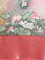 Thumbnail for Multicolor Munga Silk Digital Print Floral Saree with Unstitched Blouse - Hiral Fashion - Distacart