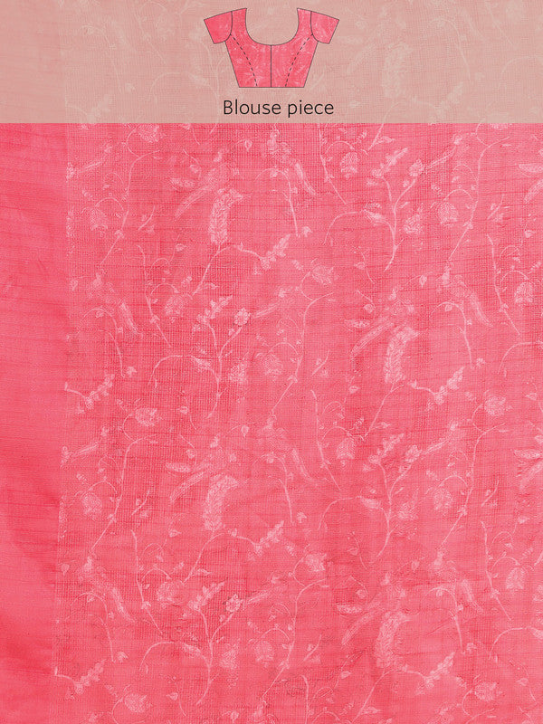 Gray Munga Silk Digital Print Floral Saree with Unstitched Blouse - Hiral Fashion - Distacart