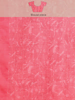 Thumbnail for Gray Munga Silk Digital Print Floral Saree with Unstitched Blouse - Hiral Fashion - Distacart