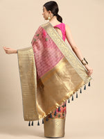 Thumbnail for Beige Munga Silk Digital Print Floral Saree with Unstitched Blouse - Hiral Fashion - Distacart