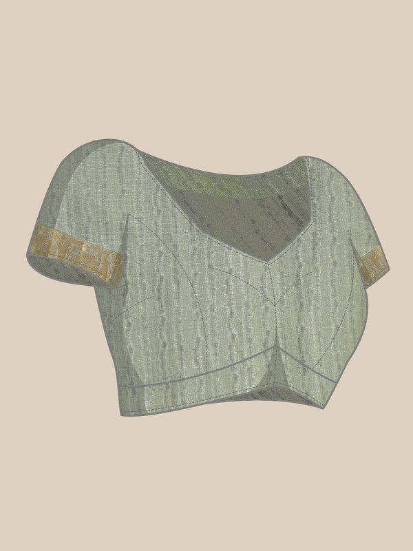 Beige Munga Silk Digital Print Floral Saree with Unstitched Blouse - Hiral Fashion - Distacart