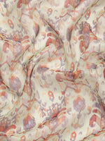 Thumbnail for Multicolor Munga Silk Digital Print Abstract Saree with Unstitched Blouse - Hiral Fashion - Distacart