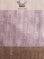 Thumbnail for Gray Munga Silk Digital Print Kalamkari Saree with Unstitched Blouse - Hiral Fashion - Distacart