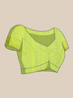 Thumbnail for Navy Blue Munga Silk Digital Print Kalamkari Saree with Unstitched Blouse - Hiral Fashion - Distacart