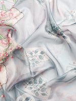 Thumbnail for Gray Munga Silk Digital Print Kalamkari Saree with Unstitched Blouse - Hiral Fashion - Distacart