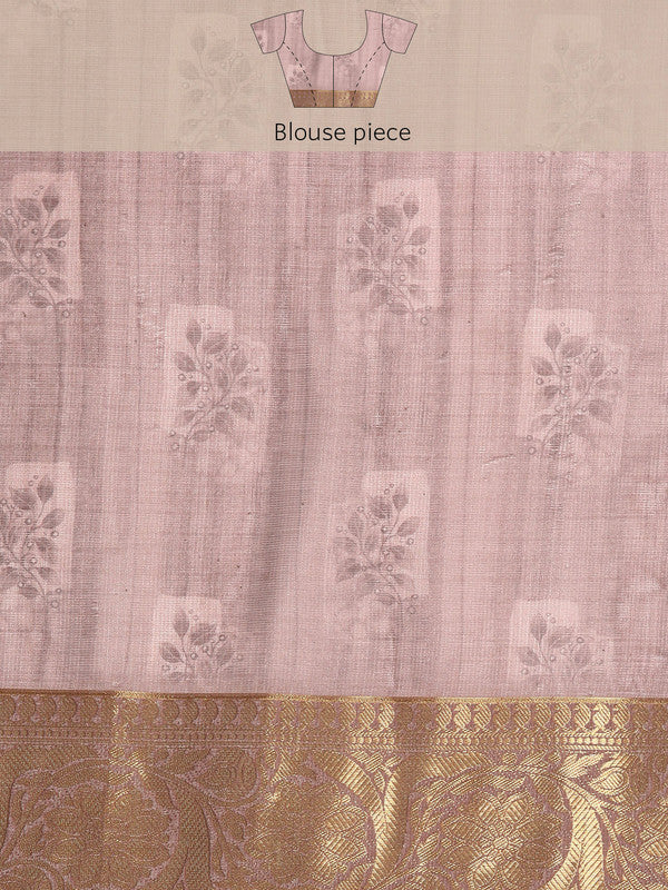 Gray Munga Silk Digital Print Kalamkari Saree with Unstitched Blouse - Hiral Fashion - Distacart