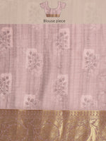 Thumbnail for Gray Munga Silk Digital Print Kalamkari Saree with Unstitched Blouse - Hiral Fashion - Distacart