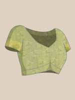 Thumbnail for Navy Blue Munga Silk Digital Print Animal Print Saree with Unstitched Blouse - Hiral Fashion - Distacart