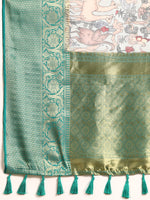 Thumbnail for Gray Munga Silk Digital Print Animal Print Saree with Unstitched Blouse - Hiral Fashion - Distacart