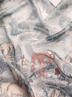 Thumbnail for Gray Munga Silk Digital Print Animal Print Saree with Unstitched Blouse - Hiral Fashion - Distacart