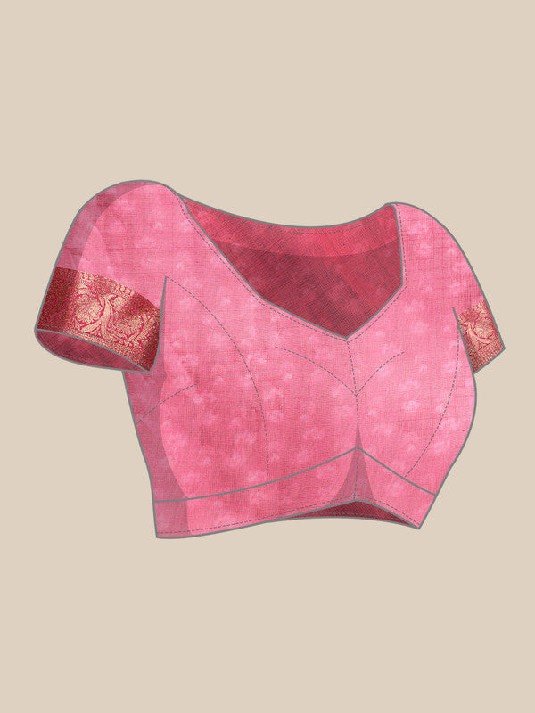 Red Munga Silk Digital Print Animal Print Saree with Unstitched Blouse - Hiral Fashion - Distacart