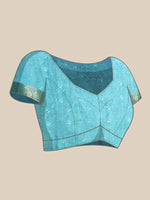 Thumbnail for Peach Munga Silk Digital Print Floral Saree with Unstitched Blouse - Hiral Fashion - Distacart