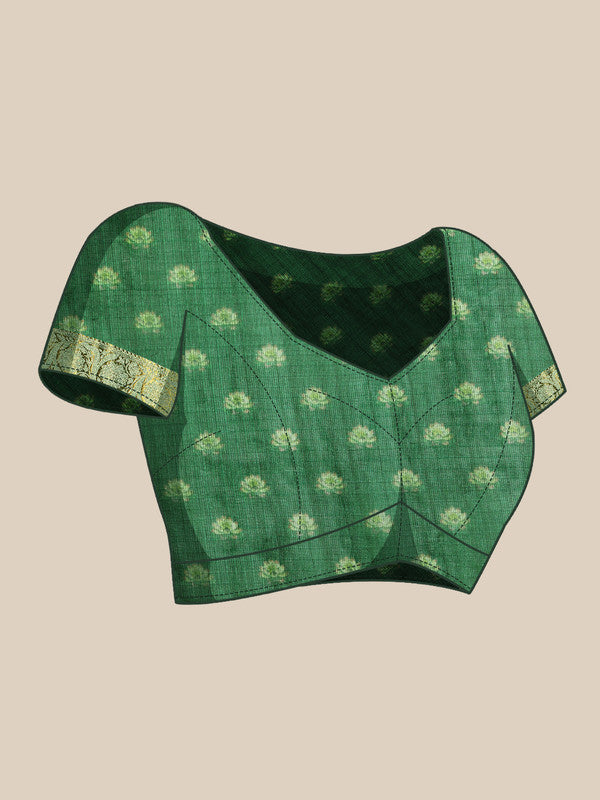 Multicolor Munga Silk Digital Print Floral Saree with Unstitched Blouse - Hiral Fashion - Distacart