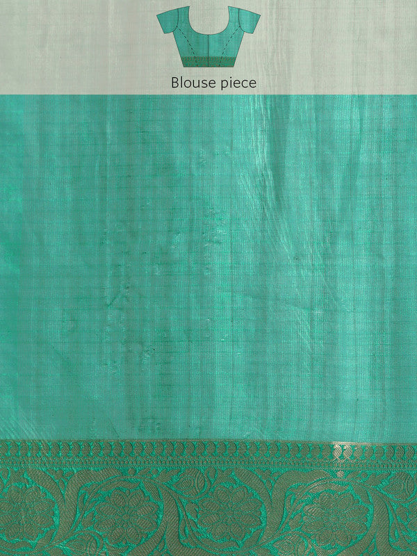 Gray Munga Silk Digital Print Floral Saree with Unstitched Blouse - Hiral Fashion - Distacart