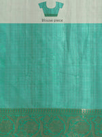 Thumbnail for Gray Munga Silk Digital Print Floral Saree with Unstitched Blouse - Hiral Fashion - Distacart