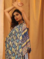 Thumbnail for White Silk Blend Woven Zari Design Ethnic Motifs Saree with Unstitched Blouse - Hiral Fashion - Distacart
