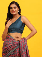 Thumbnail for Red Silk Blend Woven Zari Design Geomatric Saree with Unstitched Blouse - Hiral Fashion - Distacart