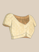 Thumbnail for Beige Cotton Blend Digital Print Floral Saree with Unstitched Blouse - Hiral Fashion - Distacart