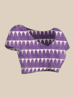 Thumbnail for Lavender Cotton Blend Digital Print Floral Saree with Unstitched Blouse - Hiral Fashion - Distacart