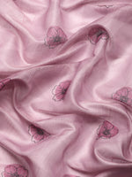 Thumbnail for Pink Cotton Blend Digital Print Floral Saree with Unstitched Blouse - Hiral Fashion - Distacart