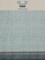 Thumbnail for Turquoise Cotton Blend Digital Print Floral Saree with Unstitched Blouse - Hiral Fashion - Distacart