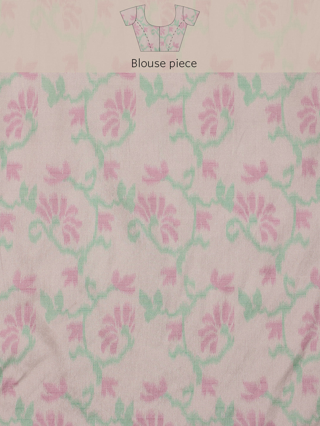 Blue Silk Blend Digital Print Striped Saree with Unstitched Blouse - Hiral Fashion - Distacart